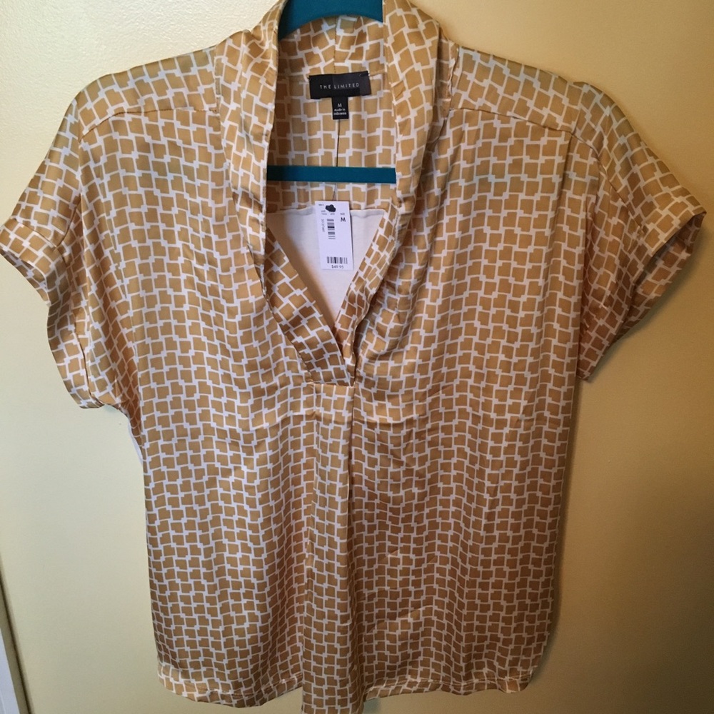 Yellow The Limited silky blouse